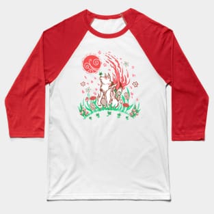 Wolf Blossom Breeze Baseball T-Shirt